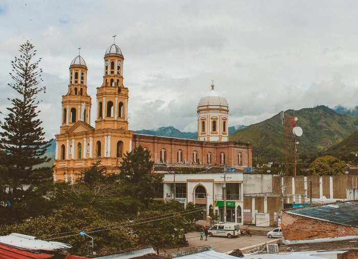 The church in the town of Monserrate, Huila, Colombia